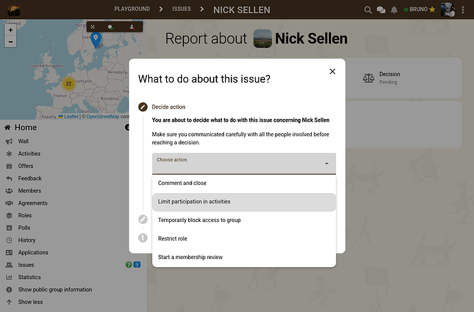 Screenshot Sanctions - from the perspective of a mediator